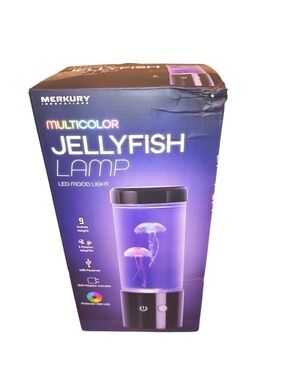 NWT Merkury Innovations Jellyfish Night Light Lamp Motion & Multicolor Leds